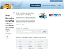 Tablet Screenshot of americatrucking.com